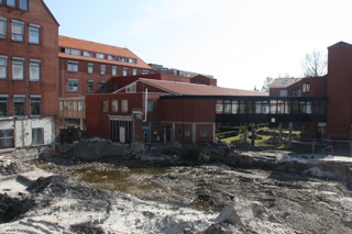 Das alte Küchengebäude an der Westseite des Borromäus Hospitals Leer wurde vollständig abgerissen.