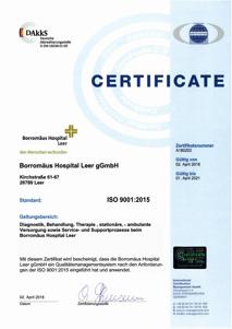Zertifikat Qualitätsmanagementsystem